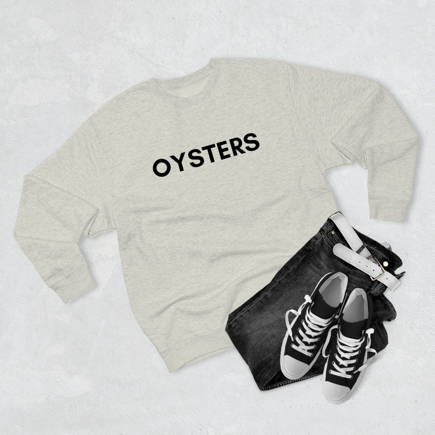 White Oyster Crew Neck Sweater
